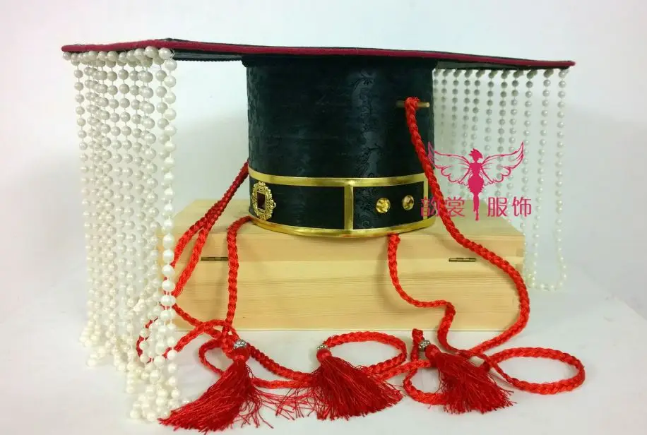 4 вида конструкций традиционные Hanfu плоские верхние древние династии чжоу Xuan Guan мужские волосы тиары для официальной жеребьевки или трона восхождения - Цвет: C 46Lx22Wx16cmH