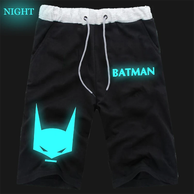 Women Men New Fashion Casual Breathable Pants Batman Bruce Luminous Short Pants Jogger Jogging Short Pants