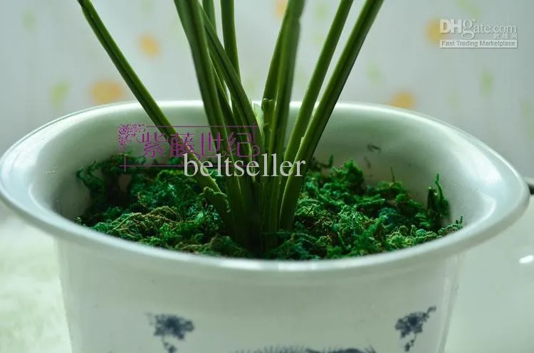 Искусственный мох зеленый мох декоративные растения ваза искусственный дерн шелк цветок аксессуары для цветочный горшок украшения поставки