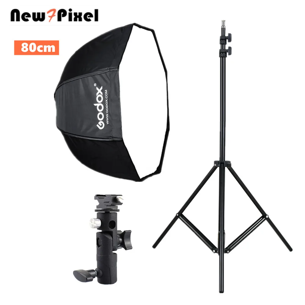 

Godox 80cm octagon umbrella softbox Light stand umbrella Hot shoe bracket kit for Flash Speedlite