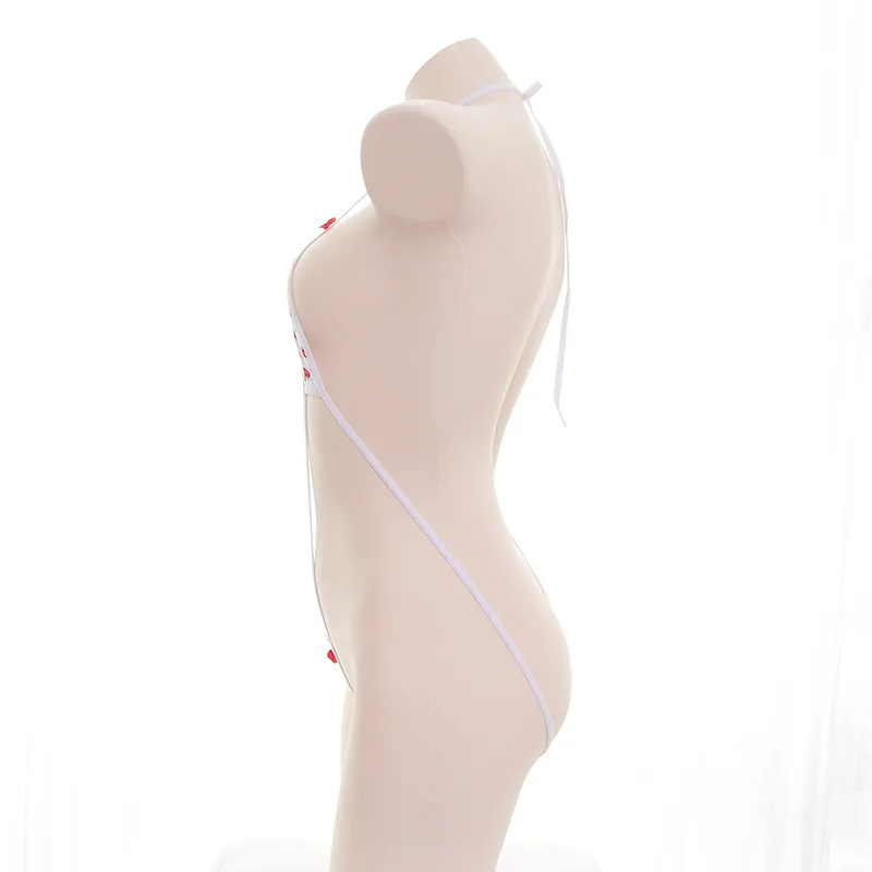 Каваи клубничный принт мини чашка спинки боди для женщин эротические взрослые игрушки Косплей сексуальные костюмы Сексуальное белье Купальники