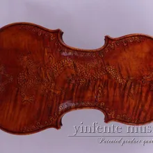 4 строка 4/4 Скрипка Ebony запчасти Клена Пламени Античная Лак Ель Мастер Мощный Звук Pro