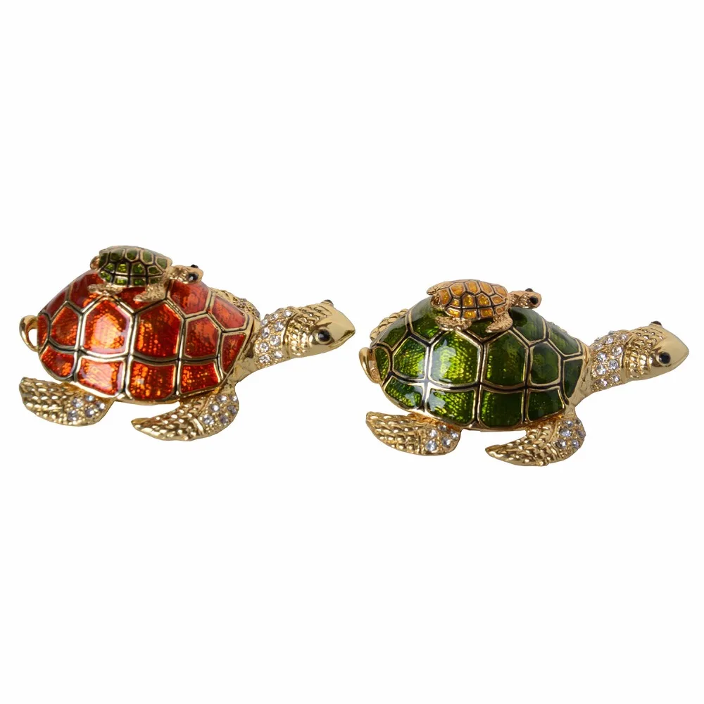 

fashion metal jewelry case turtle alloy jewelry box nautical decoration vintage box treasured gift