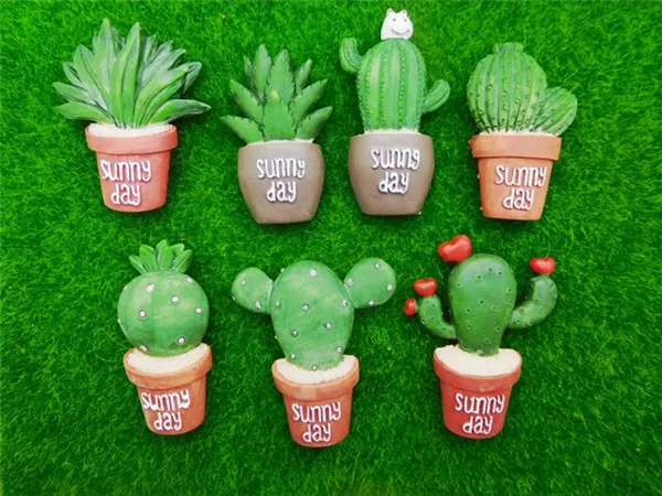 Cute Cactus Succulent Plants Fridge Magnets - 2
