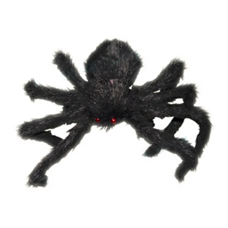Мягкий черный плюшевый peluche паук смешная игрушка страшные красные глаза для Хэллоуина Декор Игрушки вечерние сцены Ужасы реквизит шутка страшные игрушки