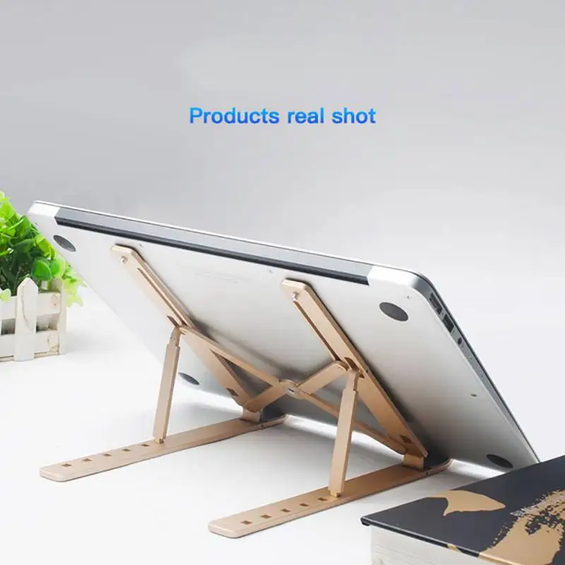 

Portable Notebook Stand Laptop Bracket Aluminum Alloy Adjustment Lift Shelf with Carry Bag