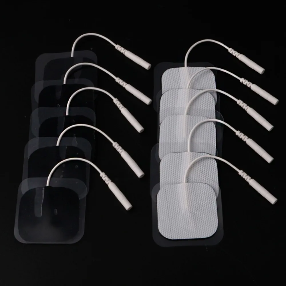 

ZLROWR 10Pcs Replacement Electrode Pad For Massagers /Tens Units Pads 4x4cm White Cloth