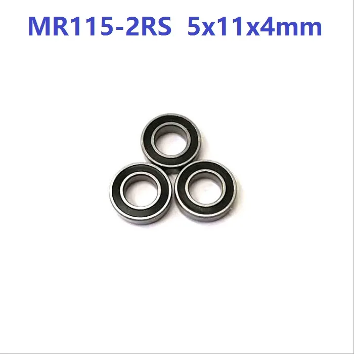 

500pcs/lot MR115RS MR115-2RS MR115 RS 2RS 5x11x4 mm Rubber sealed deep groove Ball Bearing Miniature 5*11*4mm
