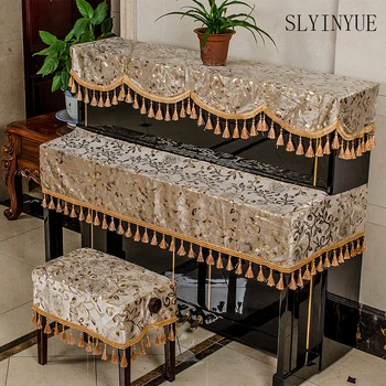 

Curtains Tela Mosquito Toalhas De Mesa Bordada Cooking Tools New European Style Piano Lid Dustproof Plush Three Piece Suit