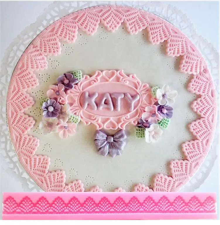 

The new 3d lace cake mold silicone mold baking cake decorating tools food grade liquid silicone mold green