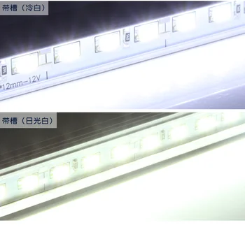 

[Seven Neon]free shipping 10pcs 0.5M 5MM 5730 SMD LED Hard rigid strip lights DC 12v 32leds with U aluminum base