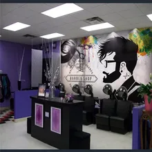 Professional custom 3D wallpaper mural fashion beauty salon barber shop background wall series - high-grade waterproof material Professional custom 3D wallpaper mural fashion beauty salon barber shop background wall series - high-grade waterproof material