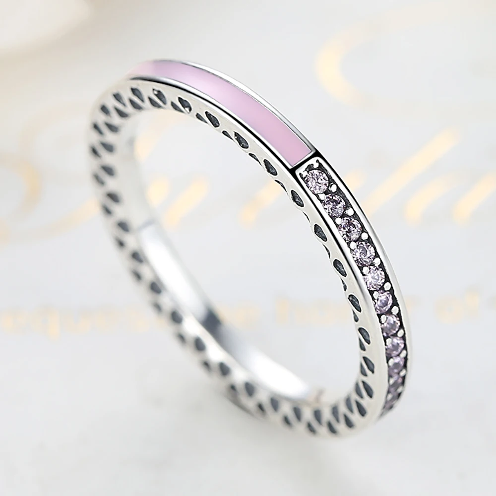 ELESHE Original 100% 925 Sterling Silver Finger Rings Authentic Luxury Jewelry Full CZ Silver Rings For Women Wedding Jewelry