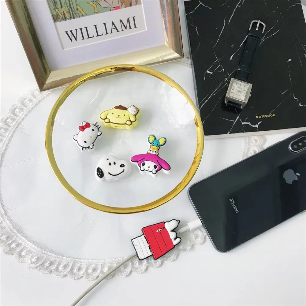 

My Melody Silicone Cable Protector Pom Pom Purin Hello Kitty Dog Cute Cartoon Anime Line Protector