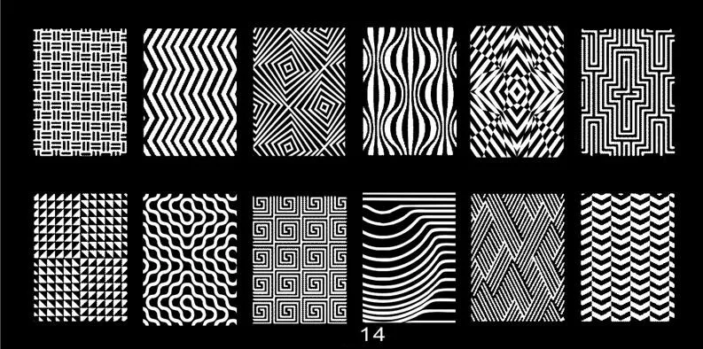 

1 Pcs Geometric Stripes Theme Nail Art Stamp Template Image Plate Nail Stamping Plate JR14-14 (6*12cm) Nail Art Plate Tool