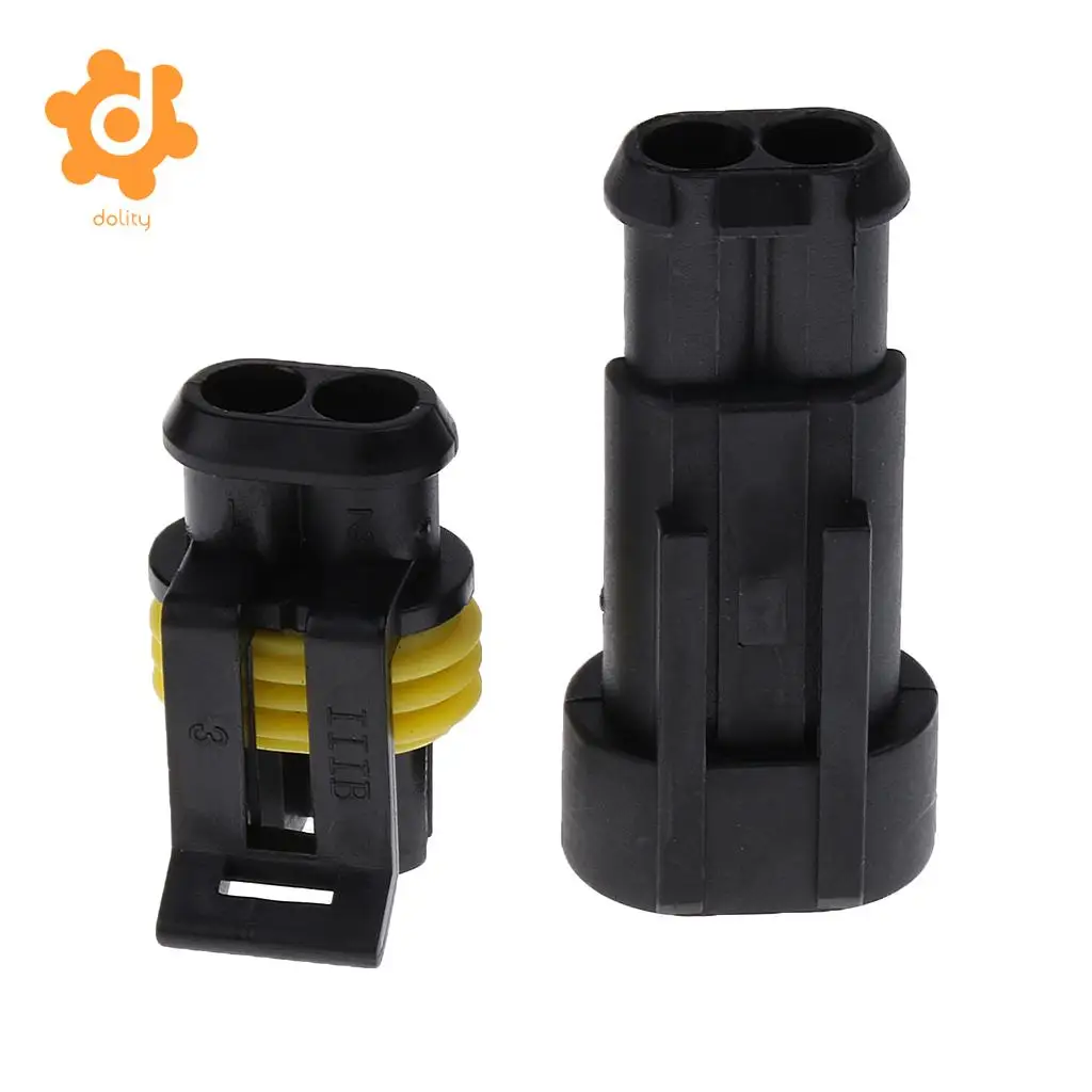 Baoblaze 1 Set 1/2/3/4/6 Pin HID Sealed Waterproof Quick Splice Electrical Wire Connector Plug