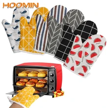 HOOMIN термостойкая перчатка для духовки изолированные Нескользящие кухонные прихватки для готовки инструмент для выпечки рукавица и прихват для микроволновой печи утолщаются 1 шт