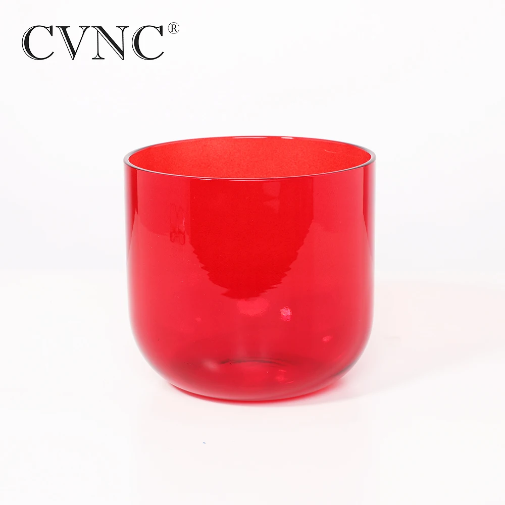 

CVNC 7'' Red Color Clear Chakra C Tuned Root Quartz Crystal Singing Bowl