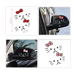 Наклейка для автомобиля 2 шт./лот/партия, наклейка для зеркала заднего вида с изображением hello kitty