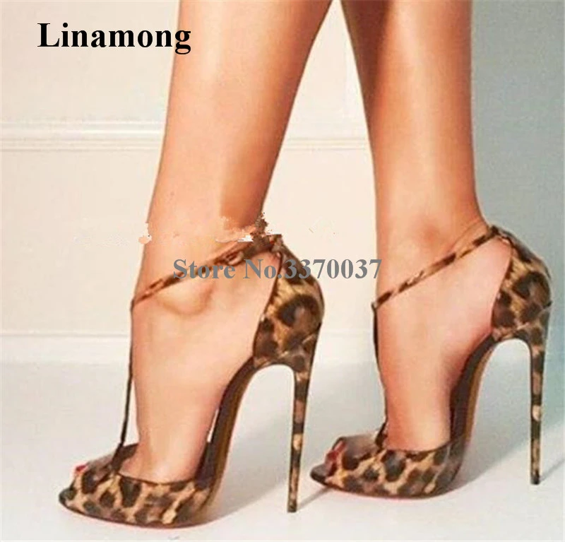 leopard patent heels