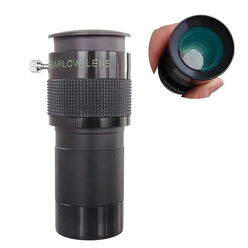 

2inch 2X ED Barlow Lens for Astronomical Telescope Eyepiece FMC Coated ED Glass Lens Aluminum Frame with 2" to 1.25 " Adapter