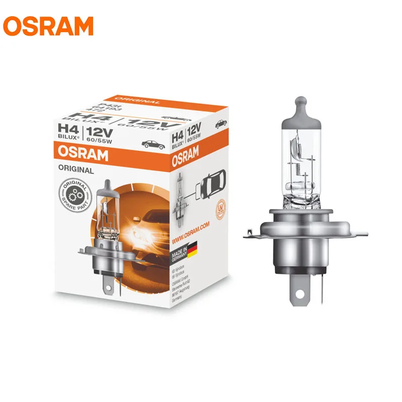 2x h4 12 V 60//55w OSRAM LAMPES AMPOULE p43t Lampe Projecteur Halogène Poires UA AI