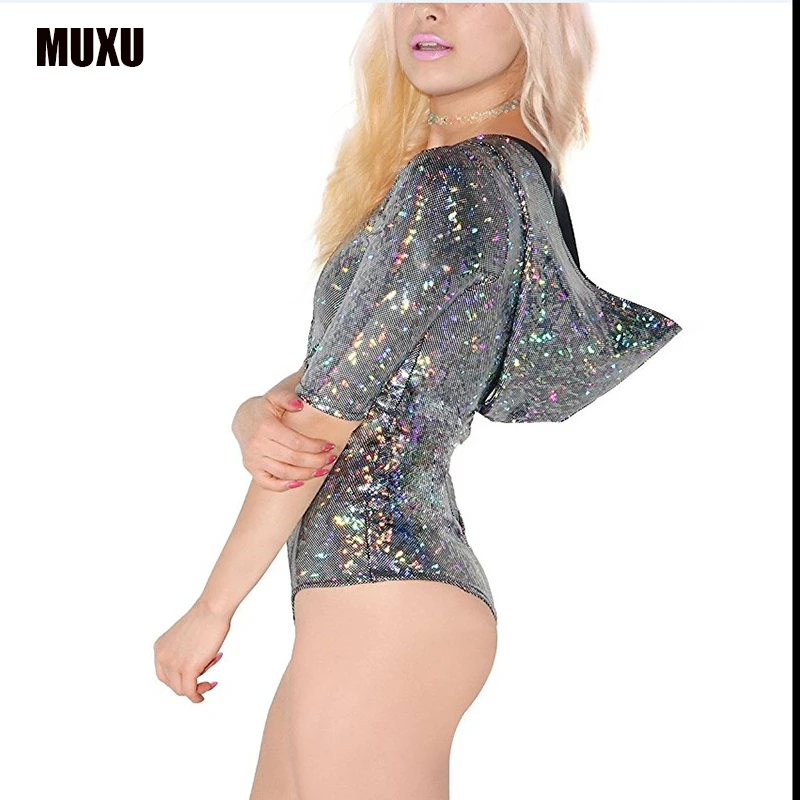 

rainbow glitter summer combi short dete femme plus size v neck jumpsuit sexy womens bodysuit rompers womens jumpsuit bodysuits