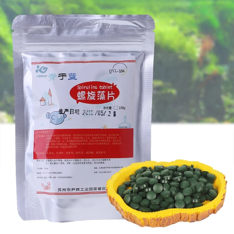 

Spirulina Veggie Algae Wafers Tablets Fish Food Tropical Fish Feed Home Aquarium