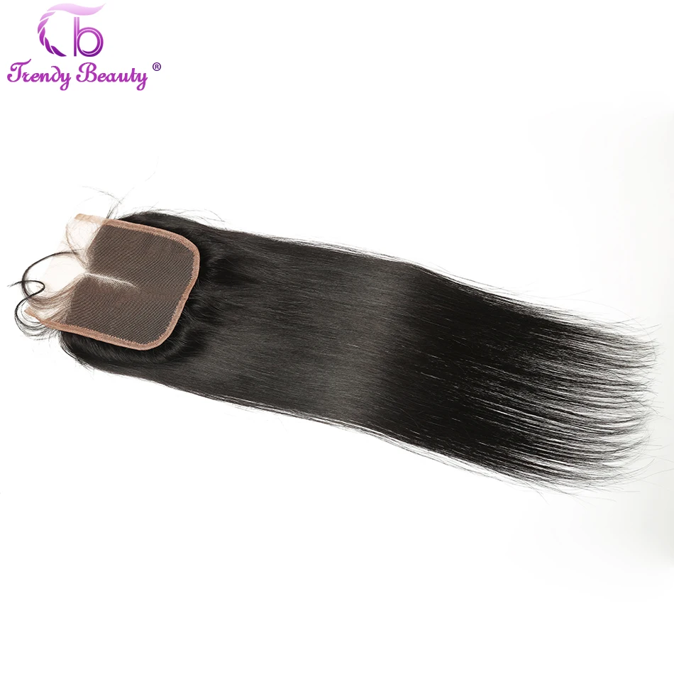 Trendy Beauty Peruvian Lace Closure Straight font b Human b font font b hair b font