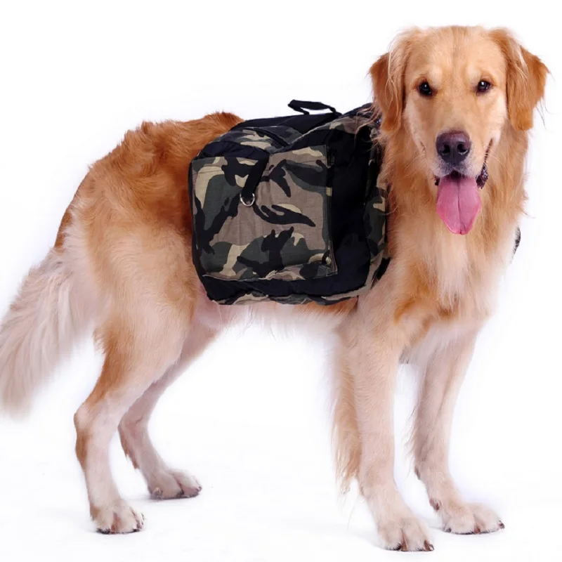 Outdoor Large Dog Bag Carrier Backpack Saddle Bags Camouflage Outdoor Large Dog Bag Carrier Backpack Saddle Bags Camouflage Travel Carriers For Hiking Training Pet Product In From Home