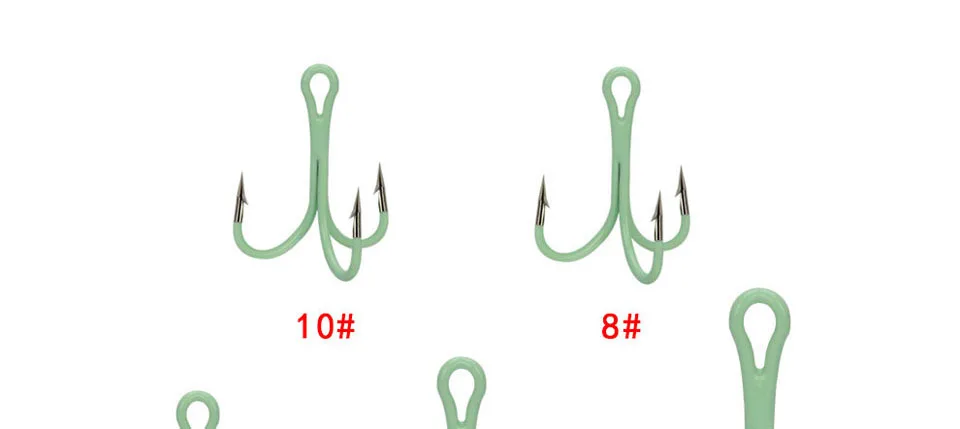10 шт./партия рыболовные крючки морские светящиеся 2#/4#/6#/8#/10# рыболовные крючки с двойным рыболовным крюком джиг медленный крючок для рыбалки