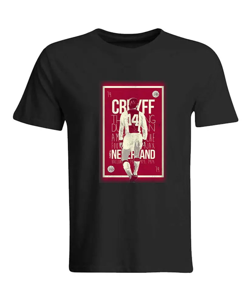 Johan Cruyff 70/'s Holland Football Soccer Dutch Ajax Classic T Shirt Tee Winner