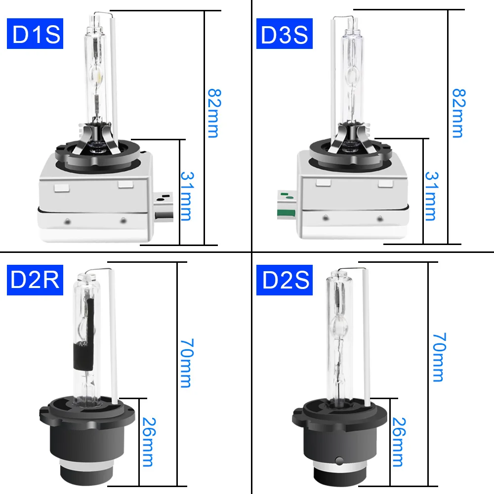 2 шт. Ксеноновые D1S D2S D2R D3S HID лампы 4300k 5000k 6000k 8000k HID ксенон головной светильник 12V 35W авто лампа светильник D1 D2 D3 налобный фонарь