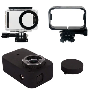 

Xiomi Mijia 4K Waterproof Housing Case+ Frame Shell Cover + Skin Case Cover + Lens Cap for Xiaomi Mijia 4K Action Camera