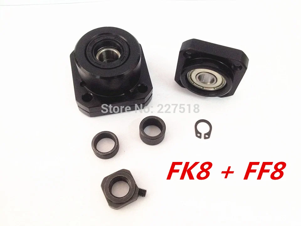 

SFU1204 ballscrew end support FK/FF8 set :1pc FK8 Fixed Side +1pc FF8 Floated Side for Ball Screw 1204 CNC part