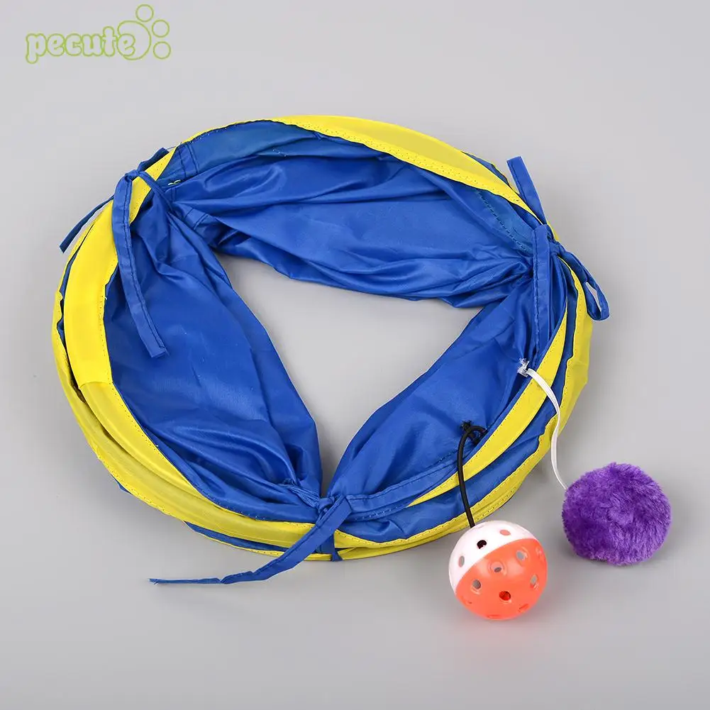 Складной Pet туннель Кошка Котенка кролики Crinkle с вызывного сигнала игрушки 55 см