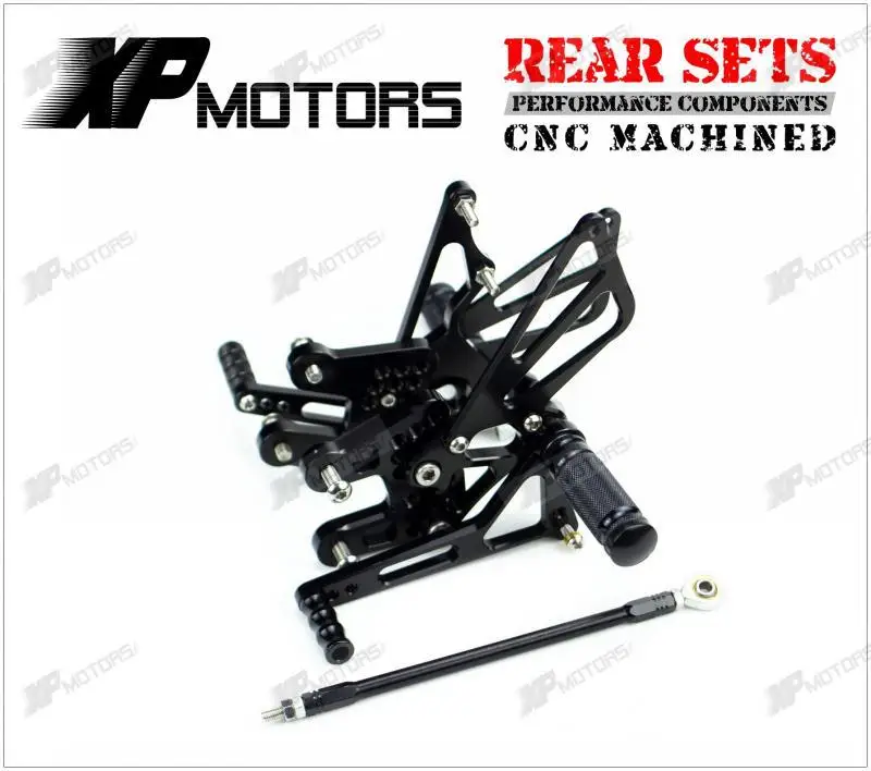 

New CNC Black Billet Racing Adjustable Rearset Foot Pegs Rear Sets For Suzuki GSXR1000 K7,K8 2007-2008