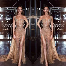 Вечернее платье русалки на одно плечо, дешевая милая красная ковровая дорожка, праздничная Женская одежда, вечернее платье на выпускной, на заказ, большие размеры