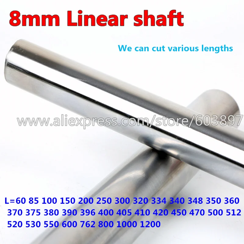 

4pcs Optical Axis 320/334/337/340/348/350 mm Smooth Rods 8mm Linear Shaft Rail 3D Printers Parts Chrome Plated Guide Slide Part
