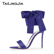 BOW Ankle Strap High Heel Women Shoes Woman Sandals Blue Open Toe Plus Size Handmade Shoes High Quality Summer Sandals Wholesale BOW Ankle Strap High Heel Women Shoes Woman Sandals Blue Open Toe Plus Size Handmade Shoes High Quality Summer Sandals Wholesale