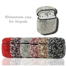 Модные чехлы для Airpods TWS i10 i12 чехол Bluetooth Стразы чехол Пылезащитная Роскошная полная дрель airpod чехол для женщин и девочек