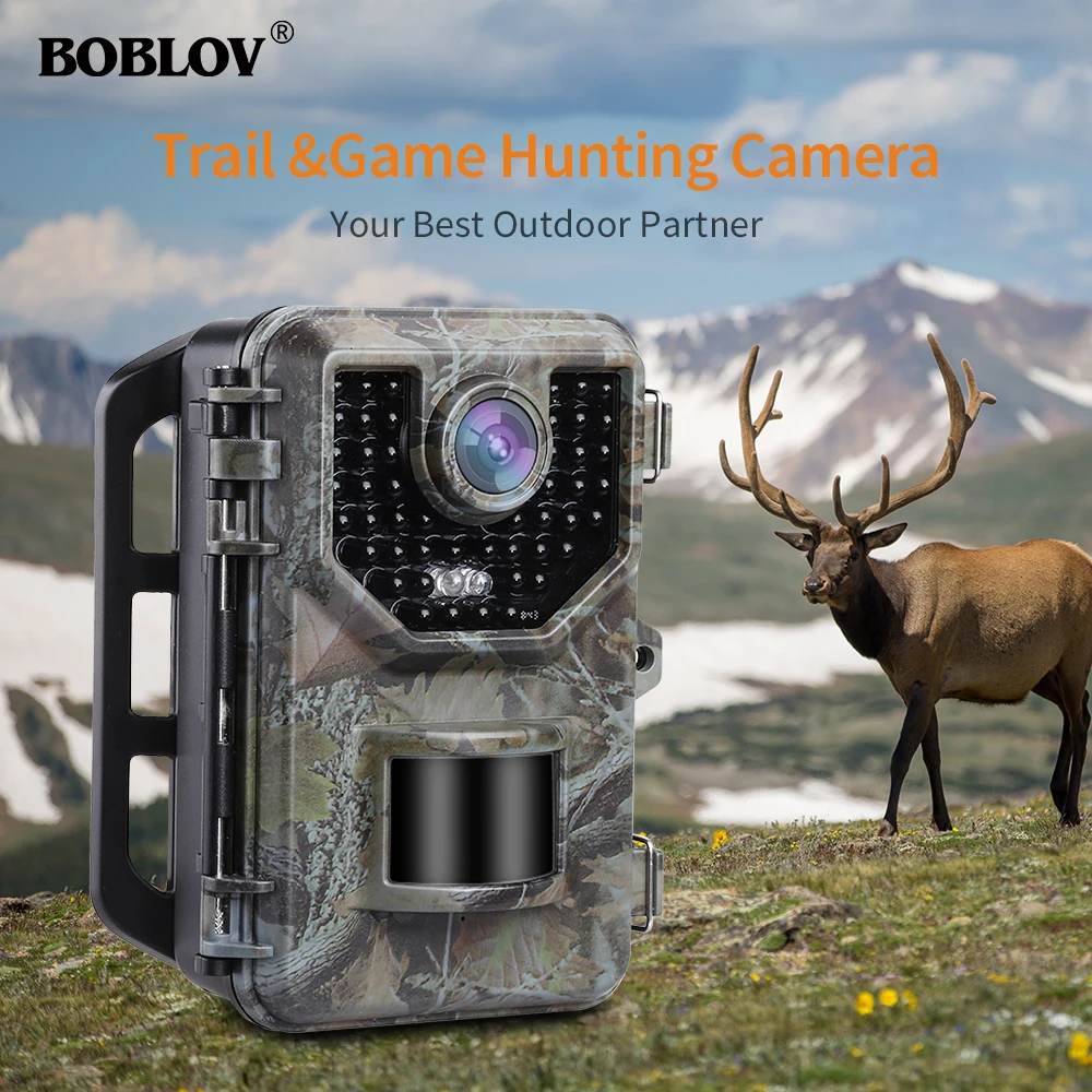 BOBLOV E2 Trail camera 16MP 1080 P ИК-камера для охоты Водонепроницаемая уличная дикая игра Ферма камера для охоты фото ловушки