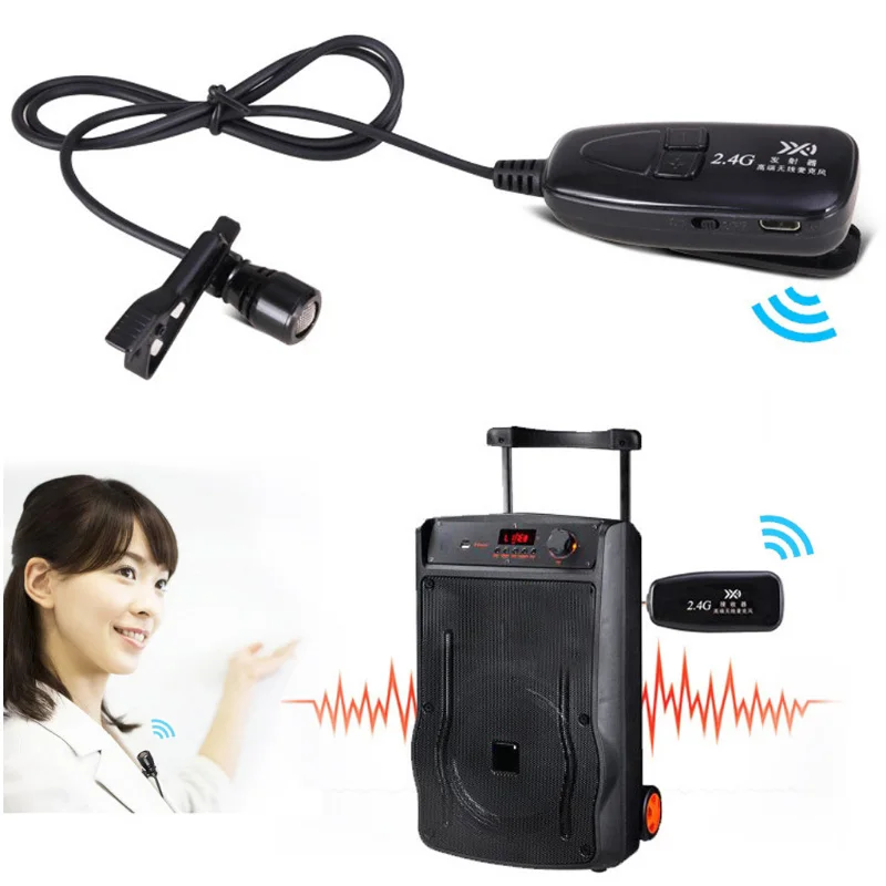 2,4G беспроводной микрофон, гарнитура для речи, Мегафон, радио микрофон для громкоговорителя, обучающий, для совещаний, гид, микрофоны