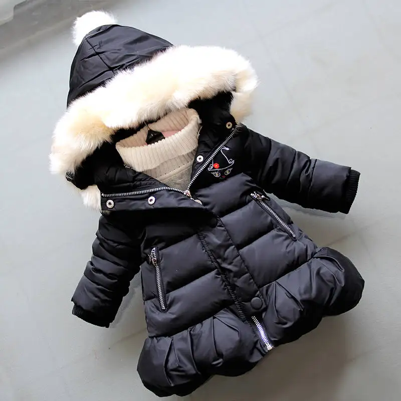 

Winter Down Parkas Newnorn Baby Fashion Thick Warm Outerwear For Bebe Girls Toddler Coats Snow Wear