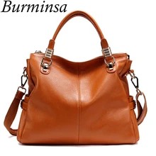 Burminsa, Мягкие Сумки из натуральной кожи, офисные женские дизайнерские сумки, высокое качество, сумки через плечо, женские сумки-мессенджеры