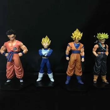 

Anime Dragon Ball Z Super Saiyan Vegeta Son Goku Gokou Trunks PVC Action Figures Collectible Model Kids Toys Doll 15CM 4pcs/set