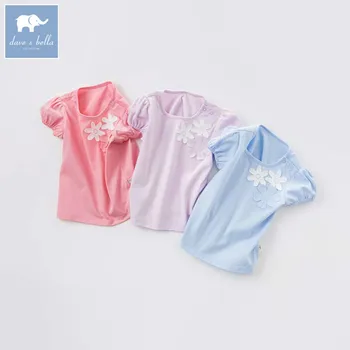 

DB7203 dave bella summer infant toddler lolita baby t-shirt children floral tops baby girls boutique tees