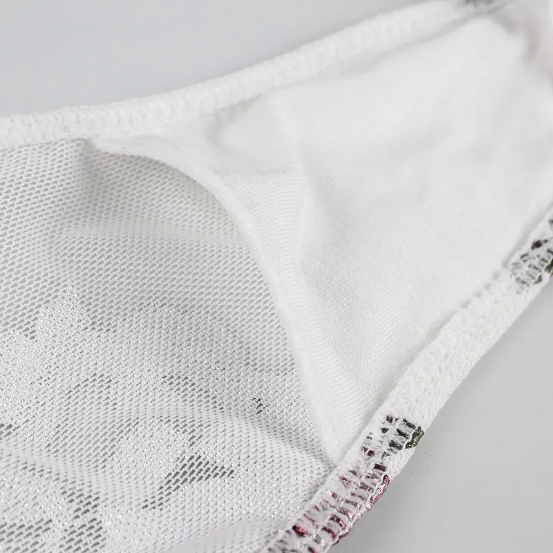 Sexy Lace Thong Transparent Panties High Waist Cotton Crtoch Briefs Underwear Women Soft and Breathable G-String Lingerie