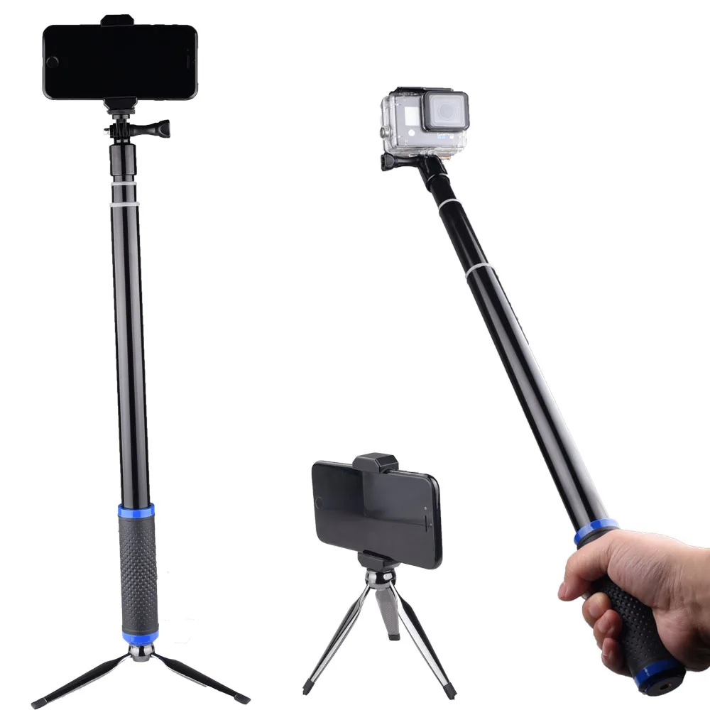 Universal Aluminum Selfie Stick Kit with mini Tripod stand and