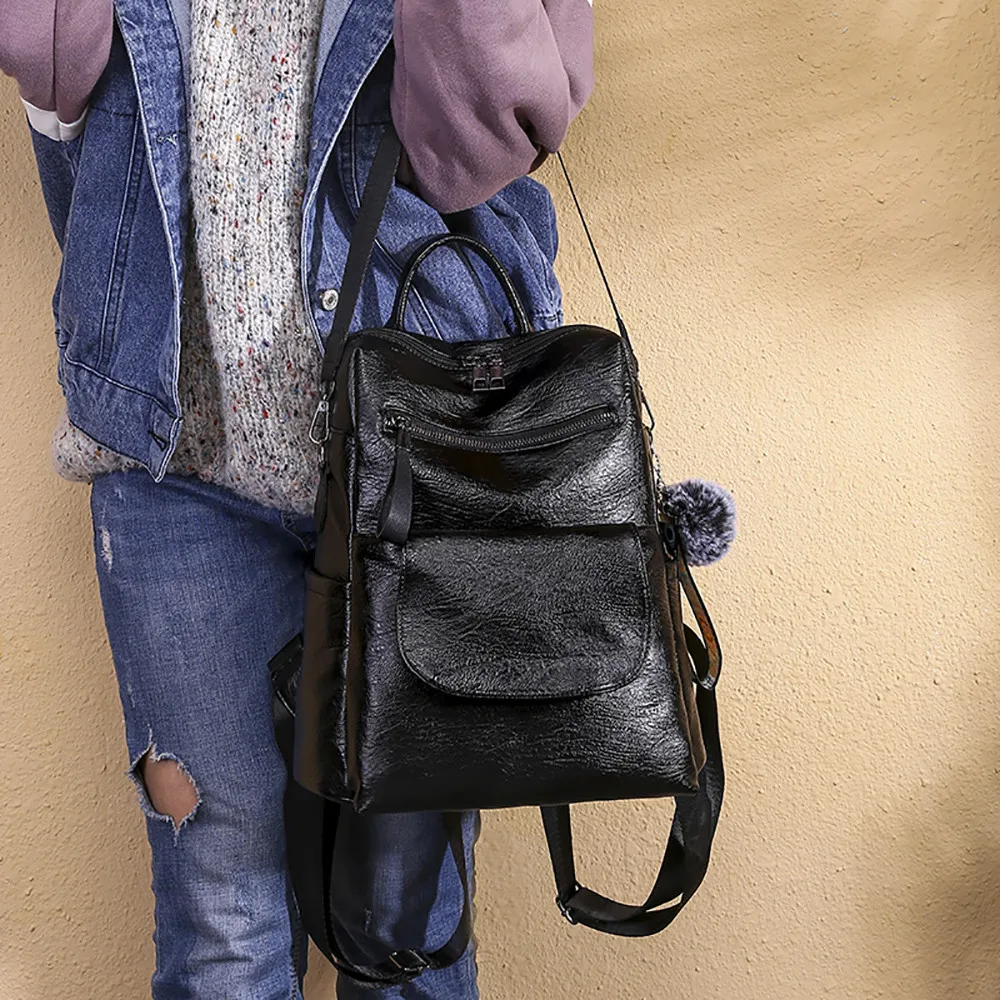 

Women Double Shoulder Bag Multi-function Large Capacity Wild Casual Backpack Woman Teenage Fashion Leisure Backpack Casual
